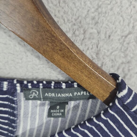 Adrianna Papell Black and White Striped Blouse - Picture 4 of 8